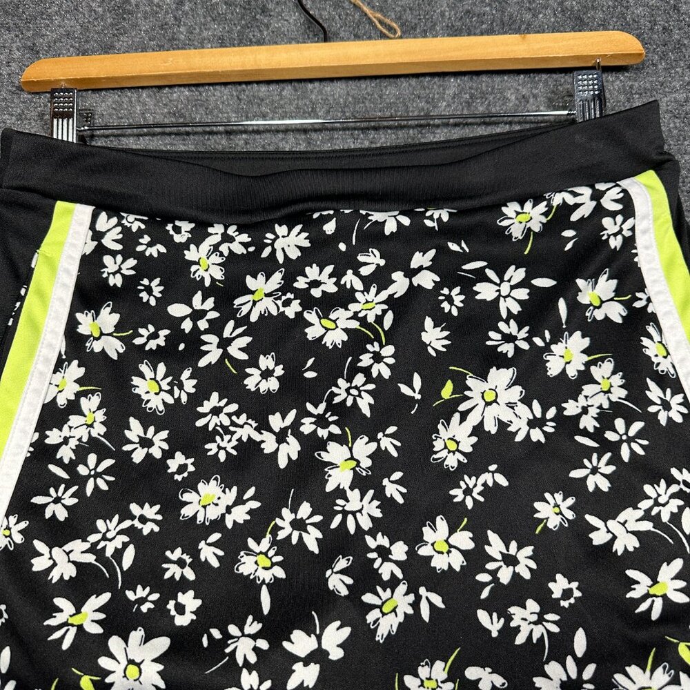 Grand  Slam Performance Skort Womens Medium Golf Tennis Black Floral Pockets - Picture 2 of 9